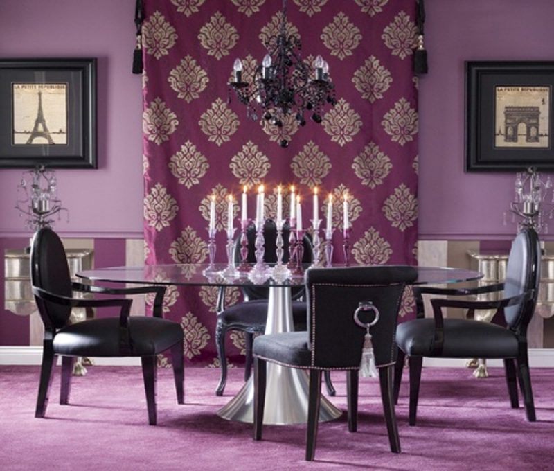 Decoração de salas em violeta