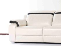 Sofá moderno de couro bicolor