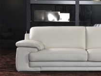 Sofá moderno de couro branco