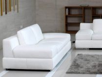 Sofás modernos de couro branco